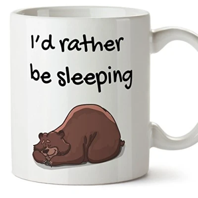 Image of MUGFFINS Funny and original mug I&#039;d rather be sleeping Perfect present/gift Ceramic 11 oz
