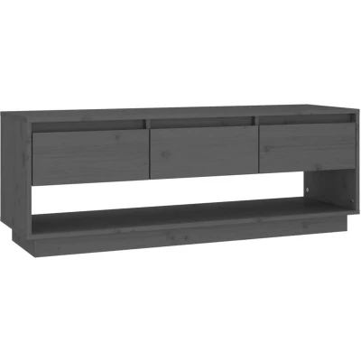 Image of vidaXL TV Cabinet Grey 110.5x34x40 cm Solid Wood Pine
