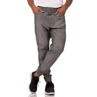 Image of Chef Works Men&#039;s Pbe01bwsl Chefs Pants, Black &amp; White Stripe, L UK