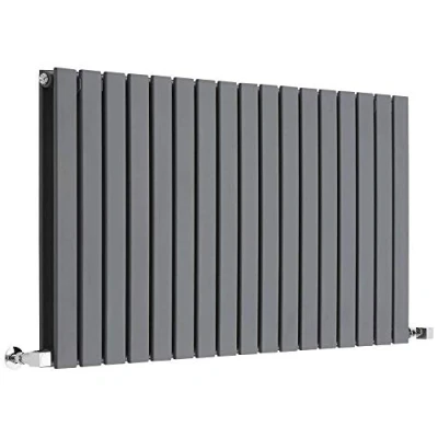 Image of Milano Alpha Anthracite Horizontal Double Flat Panel Radiator 635mm x 1190mm