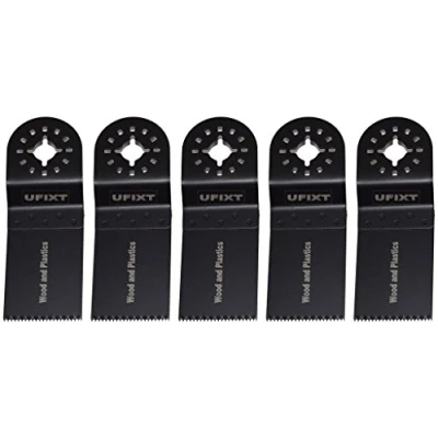 Image of Multi Tool Blades 35mm Wide High Carbon Steel HCS for Wood and Plastic 5 Pack Fits AEG, Batavia, Bosch, Clarke, Duratool, Einhell, Fein, Ferm, Mac Allister Makita by Ufixt