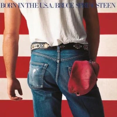 Image of Bruce Springsteen Born In The U.S.A. 40th Anniversary Red vinyl + Lithograph Sealed 2024 UK LP 196588751615