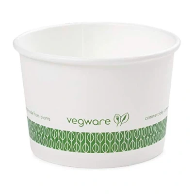 Image of Vegware Compostable Hot Soup Containers 8oz 1x1000
