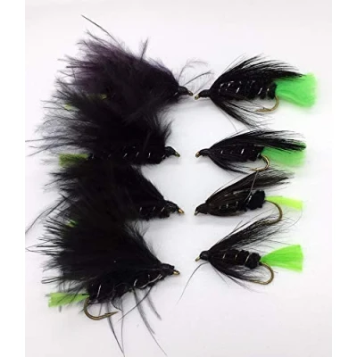 Image of BestCity Fly Fishing VIVA LURES pack of 8 Size 10 Trout Flies UK PACK# 84