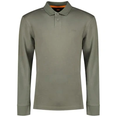 Image of BOSS LONG Polo shirt, Men&#039;s, Size: Large, Open grey