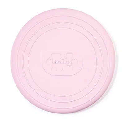 Image of Bigjigs Toys Frisbee Flying Disc (Blush Pink) Silicone For Kids, Quality Saucers, Beach &amp; Garden Toys, Holiday Toddlers