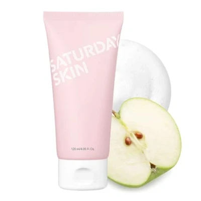 Image of Saturday Skin Face Cleanser Hydrating Foam Natural ingredients Anti aging Makeup Remover and Wash Fragrance Free Ideal for Sensitive Korean Skincare (4.05 Fl. Oz.)