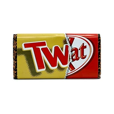 Image of Twat Chocolate Bar with Novelty Joke Wrapper Funny Rude Gift Birthday Present (Chocolate Included)