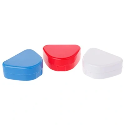 Image of Orthodontic Retainer Denture Bath Mouthguard Storage Box For Case Tray