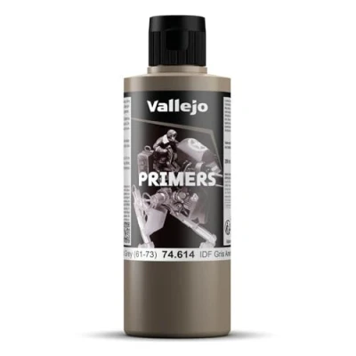 Image of Vallejo Model Color 200 ml Polyurethane Primer IDF Israeli Sand Grey
