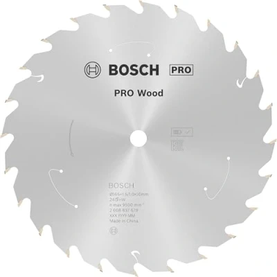 Image of Bosch Professional Circular Saw Blade Standard (for Wood, 165 x 10 1.5 mm, 24 teeth; Accessories: Cordless Saw)