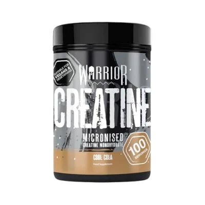 Image of Warrior Creatine Monohydrate Powder 500g Micronised for Easy Mixing and Consumption Proven to Improve Physical Performance/Recovery, 5g Servings (Cool Cola)