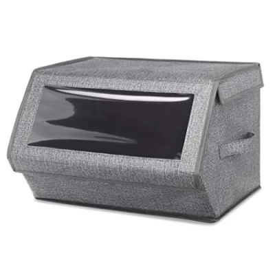 Image of Whitmor 6283 7045 Stackable Window, Crosshatch Gray