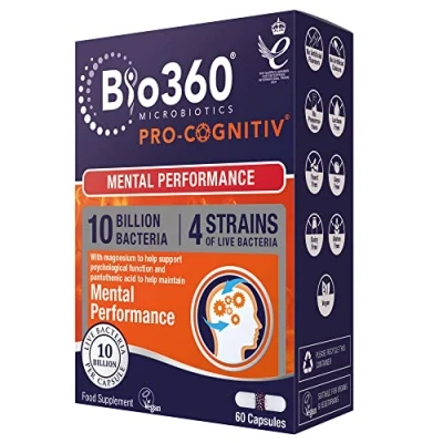 Image of Natures Aid Bio360 Pro Cognitiv (10 Billion Bacteria), from Aid, Mental Performance, 60 Capsules