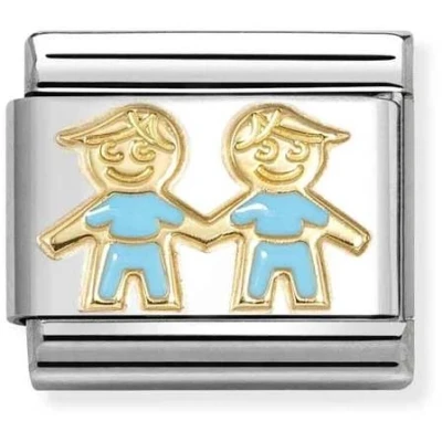 Image of Nomination Blue Brothers Charm