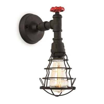 Image of Factory 1 Light Indoor Wall Rustic Black, E27