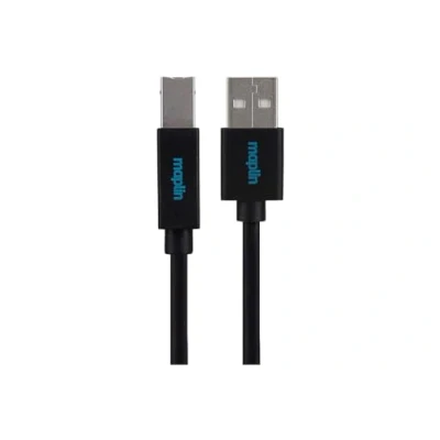 Image of Maplin USB A to B Cable 0.75m Black