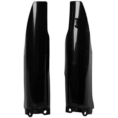 Image of Polisport Kawasaki Fork Guards KX 125 250 2004 2008 KXF 04 2005 Suzuki RMZ 2006, Black Motocross4u