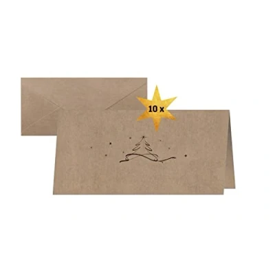 Image of SIGEL DS070 Christmas Cards &quot;Christmas tree&quot;, DL, 10 cards, easy to print