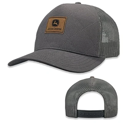 Image of John Deere Baseball Cap Trucker Hat Quilted Charcoal, One size