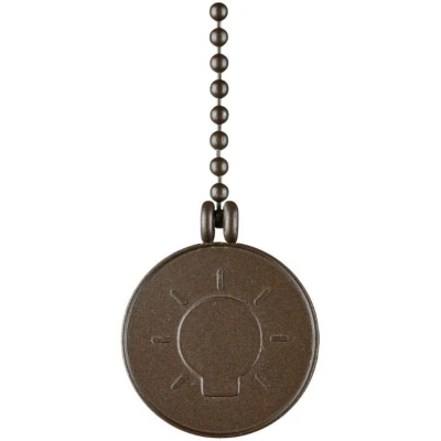 Image of 77030 Oil Rubbed Bronze Finish, Light Bulb Coin Pull Chain