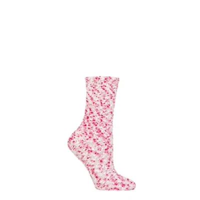 Image of Women&#039;s 1 Pair SOCKSHOP Wildfeet Christmas Gift Boxed Popcorn Bed Socks Pink 4 8 Ladies
