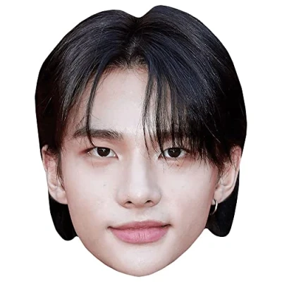 Image of Hyunjin (Fringe) Celebrity Mask, Flat Card Face, Fancy Dress Mask