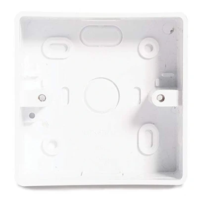 Image of Pack of 5 x BG CMP8132 Surface Mounting Pattress Boxes PVC 1 Gang 32mm Round Corners