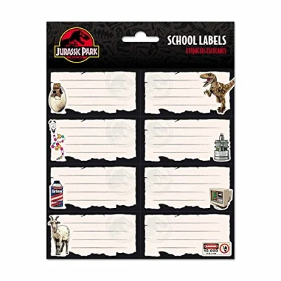 Image of Grupo Erik Jurassic Park Stickers Sticky Labels Food Self Adhesive Gift Tag School Merchandise