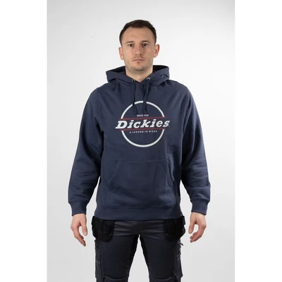 Image of Dickies Hoodie for Men, Towson Hooded Sweatshirt, Better Cotton Initiative, Navy Blue, XXL