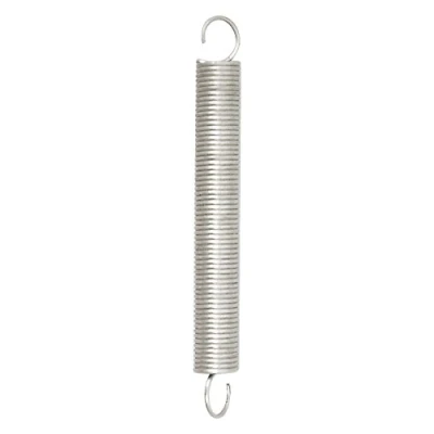 Image of Chapuis, Set of 2 Tension Springs with Galvanised Steel Spring Hooks, Double Hook Springs, Spiral Traction Wire Diameter 1 mm Length 75