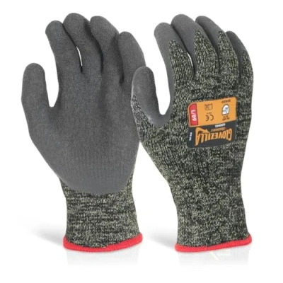 Image of Beeswift Glovezilla Latex Palm Coated Glove Cut Proof/Tear Resistance Safety Gloves Personal Protective Equipment Work PPE Workwear Green 1 pair XX Large