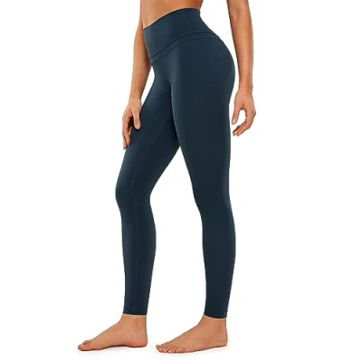 Image of CRZ Yoga Women&#039;s Naked Feeling High Waist Gym Leggings 28 Inches Sports Workout Pants True Navy 14