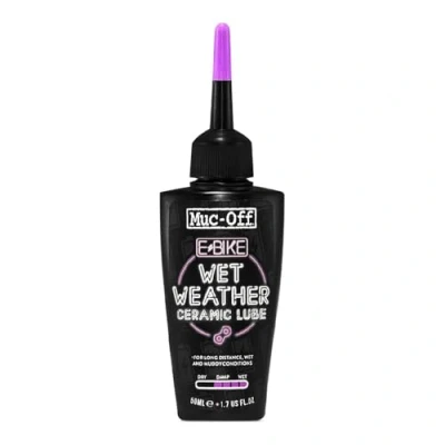 Image of Muc Off eBike Wet Chain Lube, 50ml Bike Oil, Wax for Dry Weather Conditions Lubricant Electric Bikes, Black