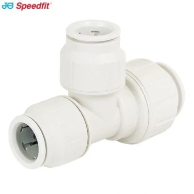 Image of JG Speedfit Reducing Tee Push Fit White 22x15x15mm PEM3022BW L