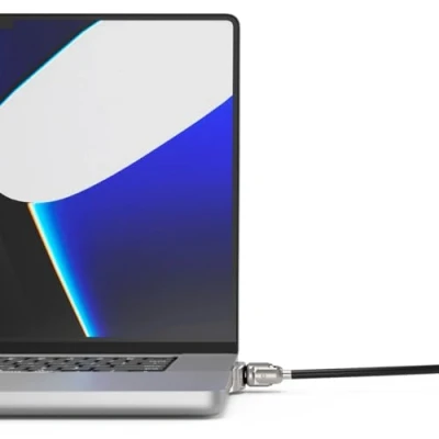 Image of Compulocks ACCS MACBOOK PRO 14 INCH LEDGE LOCK ADAPTER WITH KEY SILVER