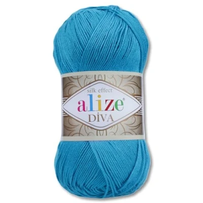 Image of Frida&#039;s Wollhaus Alize 100 g Diva Wool Knitting Crochet Microfibre 64 Colours (245 Blue)