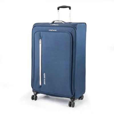 Image of Pierre Cardin Suitcase Large Size Super Lightweight 78cm Soft Durable Luggage 4 Dual Spinner Wheels 30&quot; Hold Check in Travel Case CL610 (Large, Navy &amp; Grey)