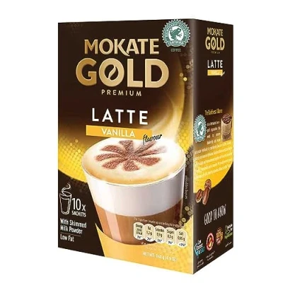 Image of Mokate Gold Premium Vanilla Latte 10 Pack 140g