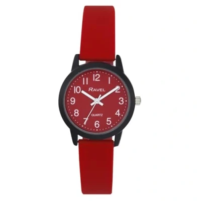 Image of Ravel Summer in Black Silicone Watch (37mm case) Analogue Quartz R1814.10 Red