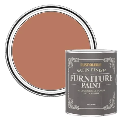 Image of Rust Oleum Red Furniture Paint in Satin Finish Siena 750ml