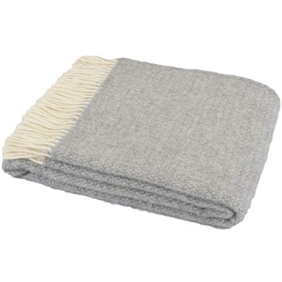 Image of Tweedmill Textiles 100% Pure New Wool Sofa Bed Throw Blanket 150 X 183CM Illusion Grey