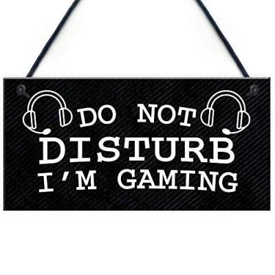 Image of RED OCEAN Gaming Do Not Disturb Sign Plaque Boys Bedroom Gamer Gift For Son Brother