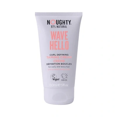Image of Noughty 97% Natural Wave Hello Curl Taming Cream, Vitamin Rich Smoothing Formula for Curly and Wavy Hair, with Sea Kelp Mango Butter, Sulphate Free Vegan Haircare 150ml