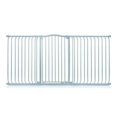 Image of Safetots Extra Tall Curved Top Safety Gate, 188cm 197cm, Matt Grey, 100cm in Height, Pressure Fit Stair Baby Gate for Doors Hallways and Spaces, Barrier, Easy Installation