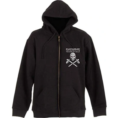 Image of Iron Maiden &#039;Eddie Axes&#039; Zip Up Hoodie (Medium) Black