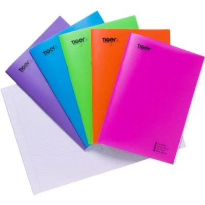 Image of 10 x A4 Strong Plastic Notepads Feint Ruled 80 Page Lined Paper Exercise Notepad