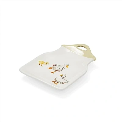 Image of Cooksmart British Designed Ceramic Tea Bag Tidy Dish For Used Bags Teabag With Modern Design Buttercup Farm