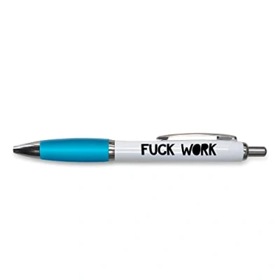 Image of Tongue in Peach Funny Novelty Push Pen Gift Work Ballpoint Pens Colleague Leaving Present Don&#039;t Like Joke Stationary TURQUOISE PP1