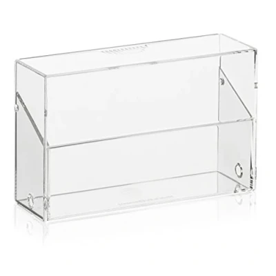 Image of VITAdisplays Business Card Box (Width: 9.9 cm) for Secure Storage as a Holder, Transparent Stand Trade Shows and Office